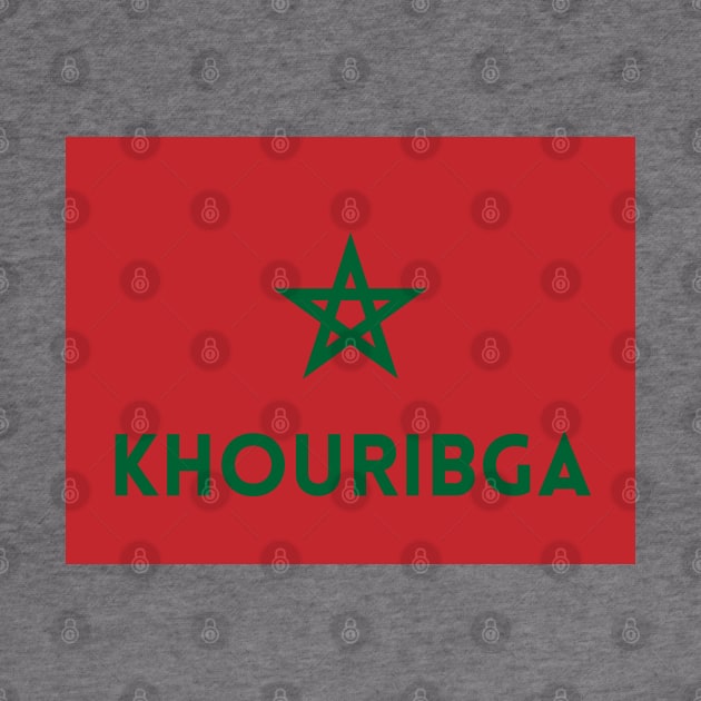 Khouribga City in Moroccan Flag by aybe7elf